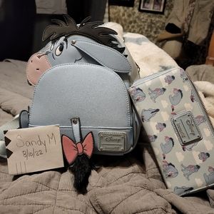 Loungefly Disney Eyore mini backpack and wallet
